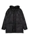 C.p. Company Hooded Down Jacket In Black