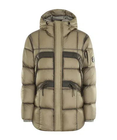 C.p. Company Hooded Down Jacket In Nude