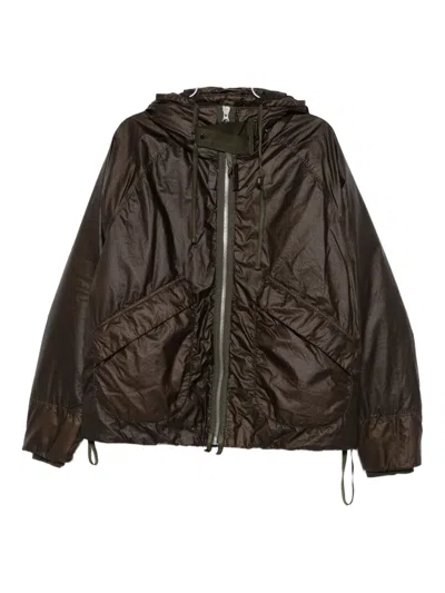C.p. Company Hooded Drawstring Jacket In Brown