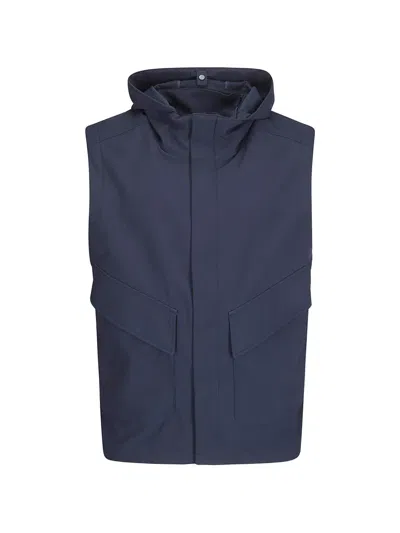 C.p. Company Hooded Gilet In Blue