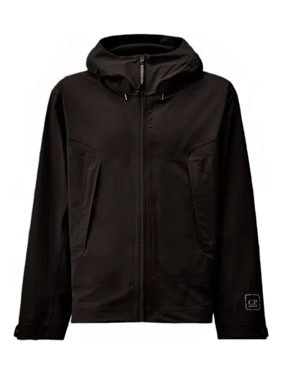 C.p. Company Metroshell Jacket With Hat In Black