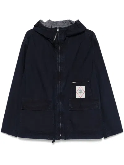 C.p. Company Hooded Jacket In Blue