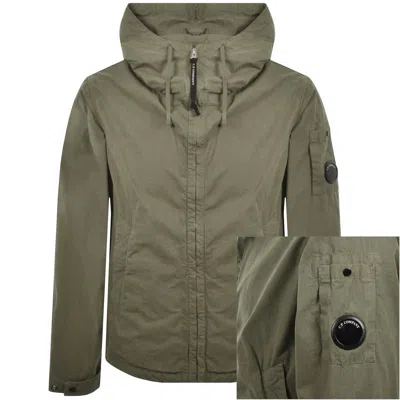 C.p. Company Cp Company Hooded Jacket Fallen Rock Grey In Green
