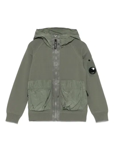 C.p. Company Kids' Hooded Jacket In Green