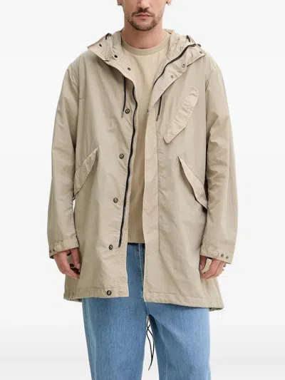C.p. Company Hooded Jacket In Neutral