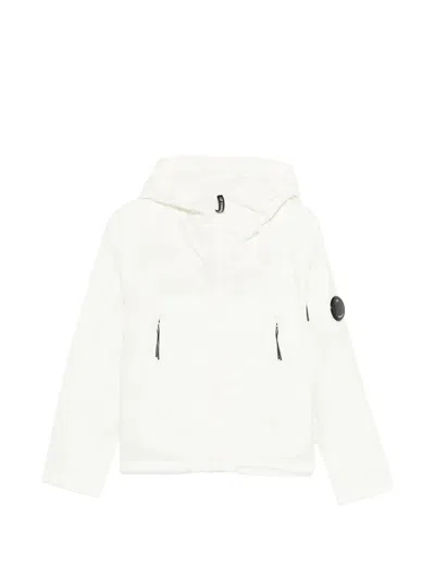 C.p. Company Kids' Hooded Jacket In White