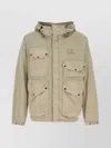 C.p. Company Hooded Jacket With Drawstring And Multiple Pockets