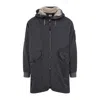 C.p. Company Long Jacket In Nylon B In Black