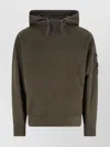 C.p. Company Hooded Long Sleeve Sweatshirt With Arm Pocket In Brown