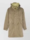 C.p. Company Hooded Outerwear Jacket And Pockets In Green