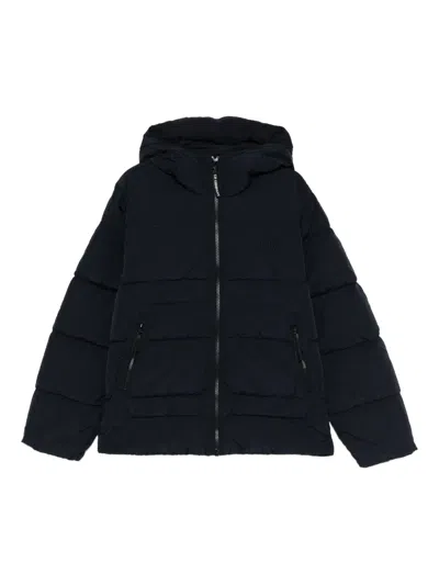 C.p. Company Kids' Hooded Padded Jacket In Blue