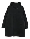 C.p. Company Hooded Panelled Coat In Black