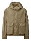 C.p. Company Hooded Pocket Jacket In Neutral