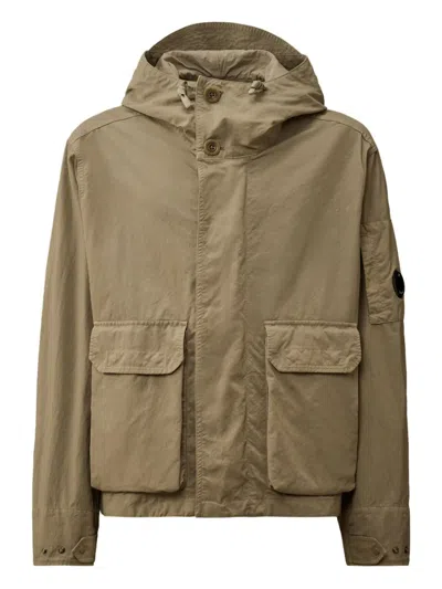 C.p. Company Hooded Pocket Jacket In Neutral