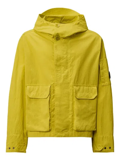 C.p. Company Hooded Pocket Jacket In Yellow