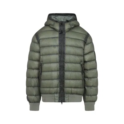 C.p. Company C.p.company Hooded Jacket With Lens Detail In Green