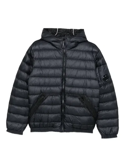 C.p. Company Kids' Hooded Quilted Jacket In Black