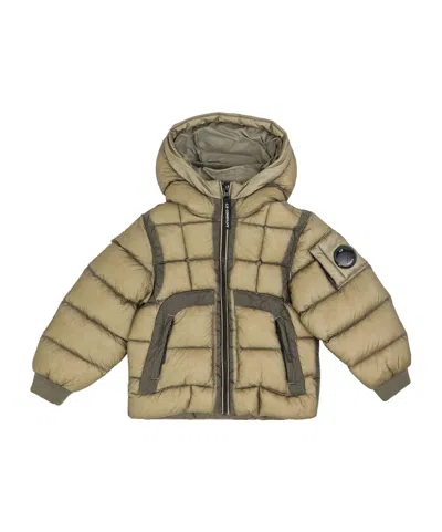 C.p. Company Hooded Quilted Jacket In Green