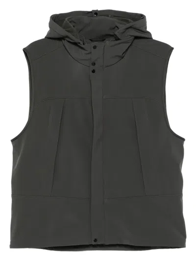 C.p. Company Hooded Sleeveless Waistcoat In Gray
