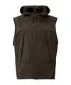 C.p. Company Hooded Sleeveless Waistcoat In Green