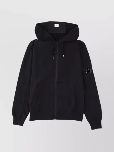 C.p. Company Hooded Sweater Featuring Kangaroo Pocket In Black