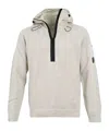 C.p. Company Logo Hooded Sweater In White