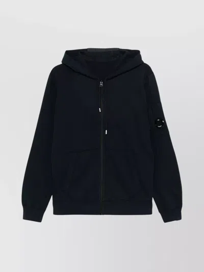 C.p. Company Hooded Sweatshirt Arm Pocket In Black