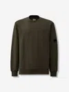 C.p. Company Lens-detail Crew-neck Sweatshirt In Black