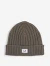 C.p. Company Ribbed Cotton Beanie Hat In Brown