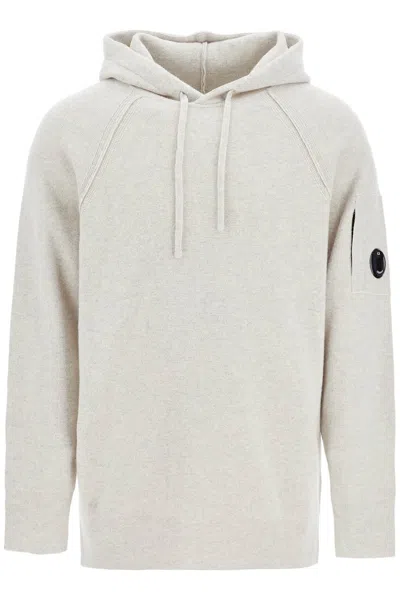 C.p. Company Hooded Sweatshirt In Wool Blend In Neutro