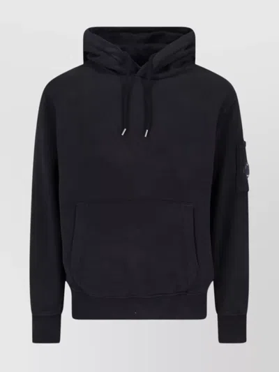 C.p. Company Hooded Sweatshirt Kangaroo Pocket Design In Blue