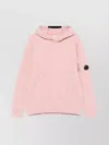 C.p. Company Flamingo Pink Hooded Sweatshirt With Logo Print In Pink