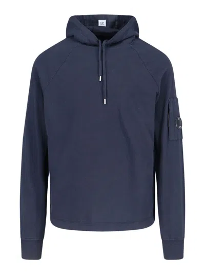 C.P. COMPANY HOODED SWEATSHIRT WITH LENS DETAIL