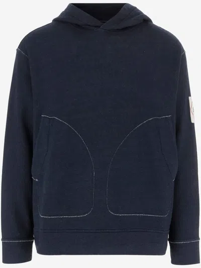 C.p. Company Cp Company Hooded Sweatshirt With Logo Patch In Blue
