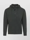 C.p. Company Goggle Hooded Sweatshirt With Zippered Pockets In Green