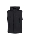 C.p. Company Mens Sleeveless Jacket With Integrated Goggles And High Collar In Black
