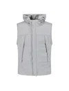 C.p. Company Sleeveless Soft Shell Jacket Hood In Gray