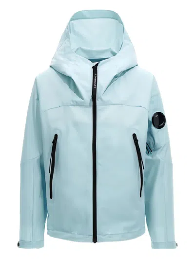 C.p. Company Kids' Hooded Zip-fastening Jacket In Blue