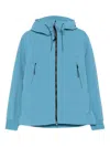 C.p. Company Hooded Zip-front Jacket In Blue