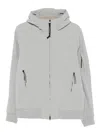 C.p. Company C.p.company Zip-front Jacket With Hood In Gray