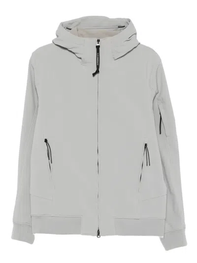 C.p. Company C.p.company Zip-front Jacket With Hood In Gray