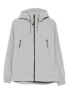 C.p. Company Hooded Zip-front Jacket In Gray