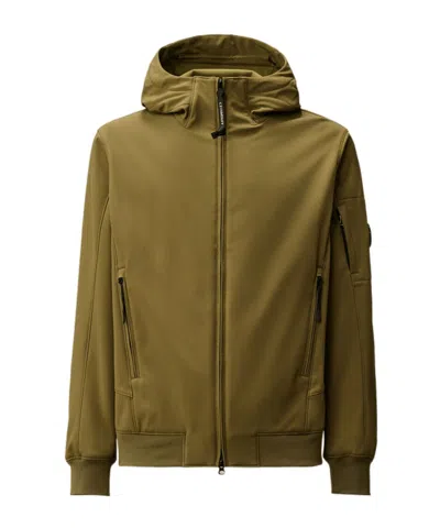 C.p. Company Hooded Zip-front Jacket In Green