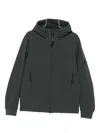 C.p. Company Hooded Zip-front Jacket In Green