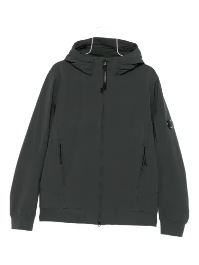 C.p. Company Hooded Zip-front Jacket In Green