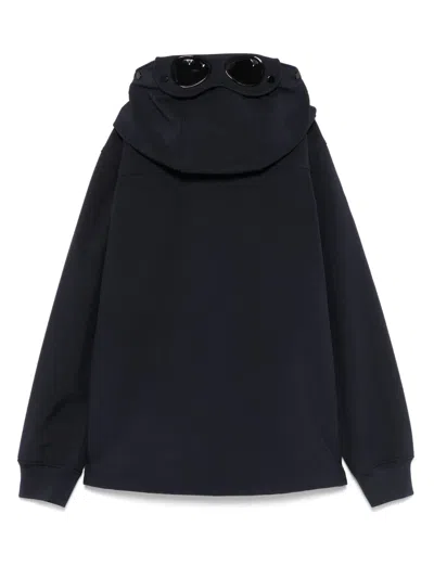 C.p. Company Kids' Hooded Zip-up Jacket In Blue