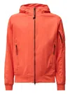 C.p. Company Hooded Jacket With Breathable Fabric In Red