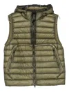 C.p. Company Hooded Zip-up Vest In Green