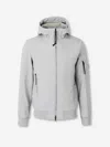 C.p. Company C.p.company Zip-front Jacket With Hood In Gray