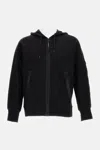 C.p. Company C.p.company Sweatshirts Hooded Open In Diagonal Raised Fleece